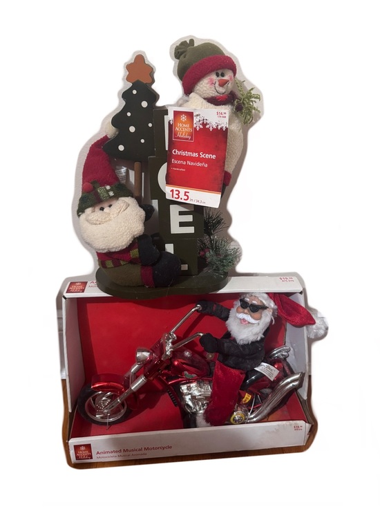 Home Accents Other - 2006 Vintage Christmas Decor and Animated Musical Motorcycle